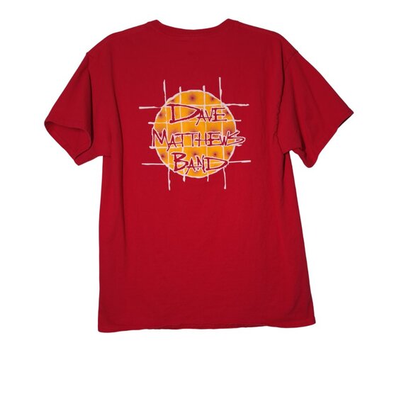 Dave Matthews Band: Cross Hatch Circle USED Shirt (L, Red, DMB, Rock, Jam) - Picture 3 of 10